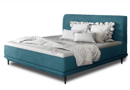 Nowoczesne dwuosobowe łóżko z materacem Asteria Jasmine 85